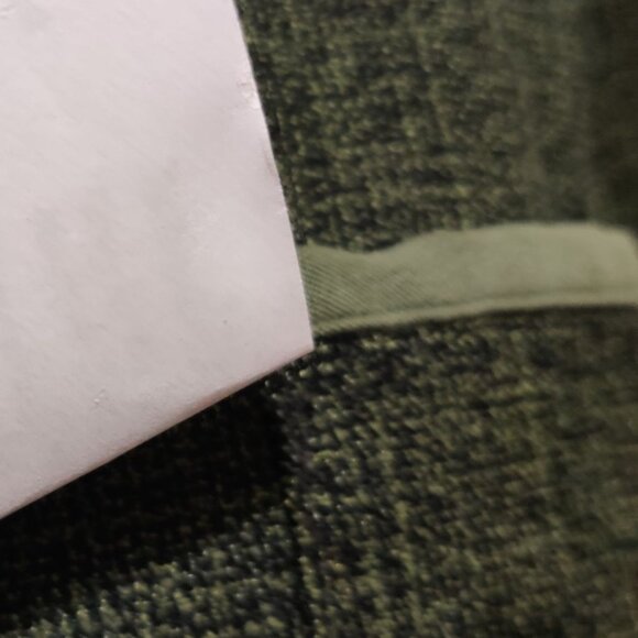 Sag Harbor L Womens Blazer Green Vintage Textured Suit Jacket Contrast Trim Chic - Picture 7 of 10